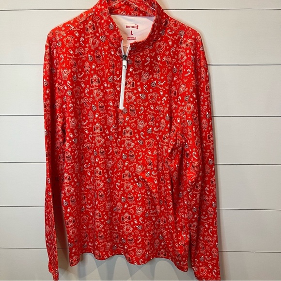 Bogey Bros Bad Santa Quarter Zip Golf Pullover Mens Size Large - Picture 1 of 6